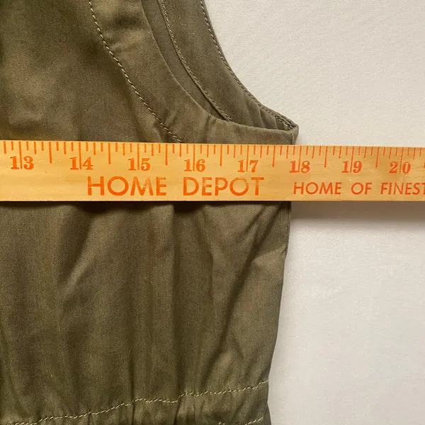 NWT American Eagle Outfitters Olive Green Utility Vest Jacket Moto‎ Style Medium - Image 6