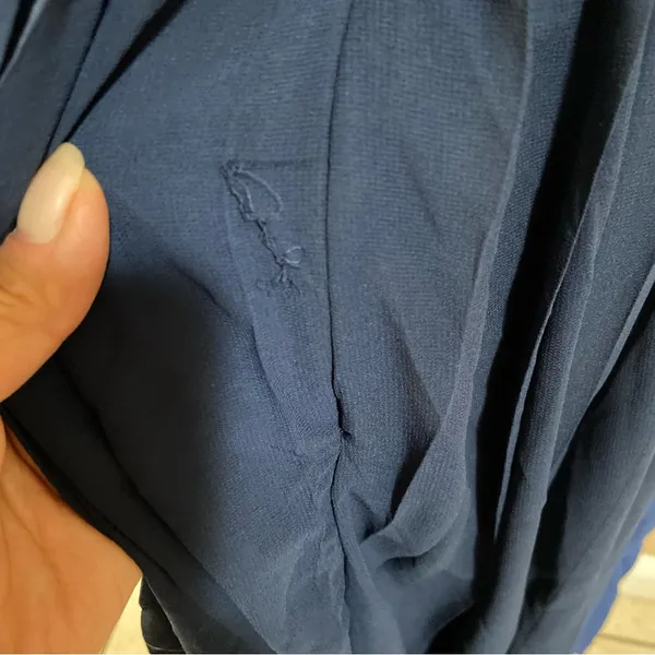 NWOT Lulus Splendid Charisma Navy Ruffled Pleated One-Shoulder Midi Dress - Image 7