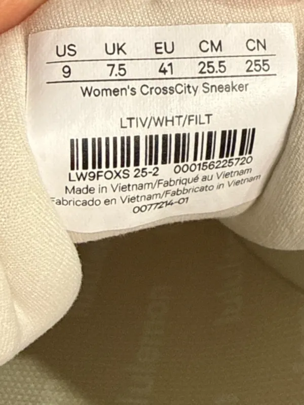 Lululemon CrossCity Sneaker Women’s Size 9 Cream Ivory Walking Shoes EU 41 - Image 11