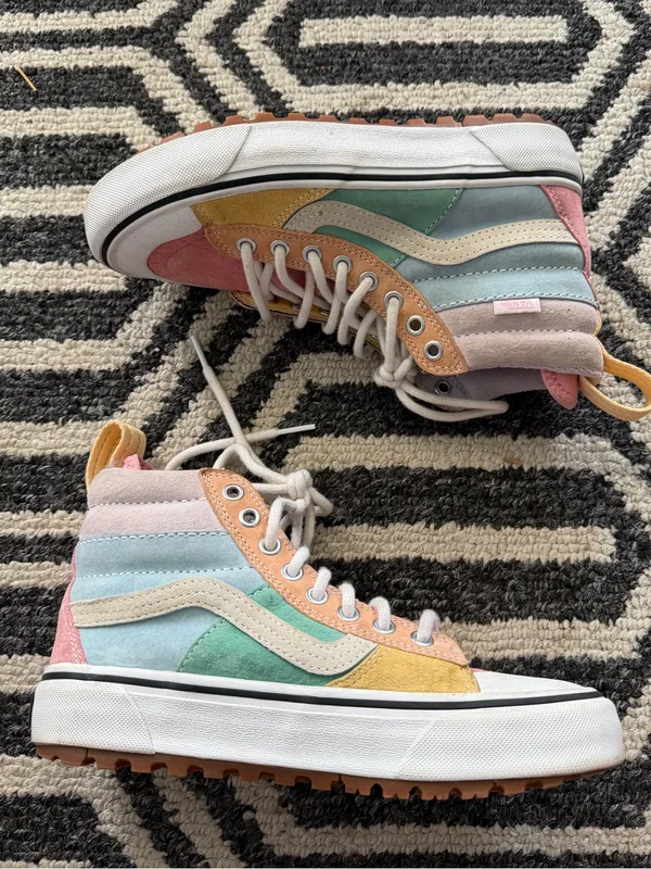 Vans Pastel Multi-Color Suede High-Top Sneaker Sk8-Hi MTE 2.0 DX SZ 6 Women’s - Image 5