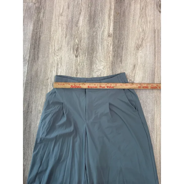 Athleta Womens Wide Leg Pleated Trousers Blue Gray Size 8 Stretch Travel Pants - Image 5