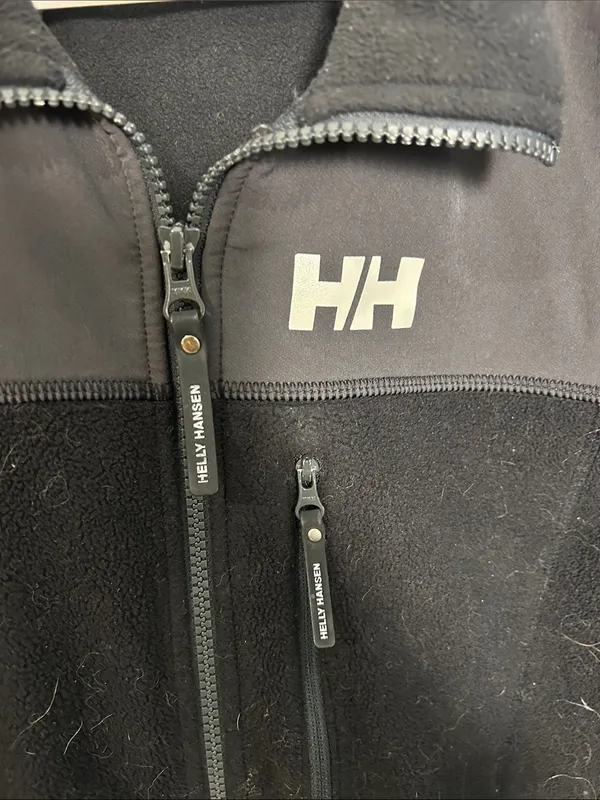 Helly Hansen Black Performance Fleece Jacket with Gray Yoke - Image 3