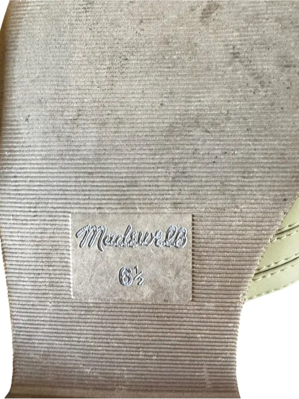 Madewell - Cream Leather Crisscross Slide Sandals Sz 6.5 - Image 8