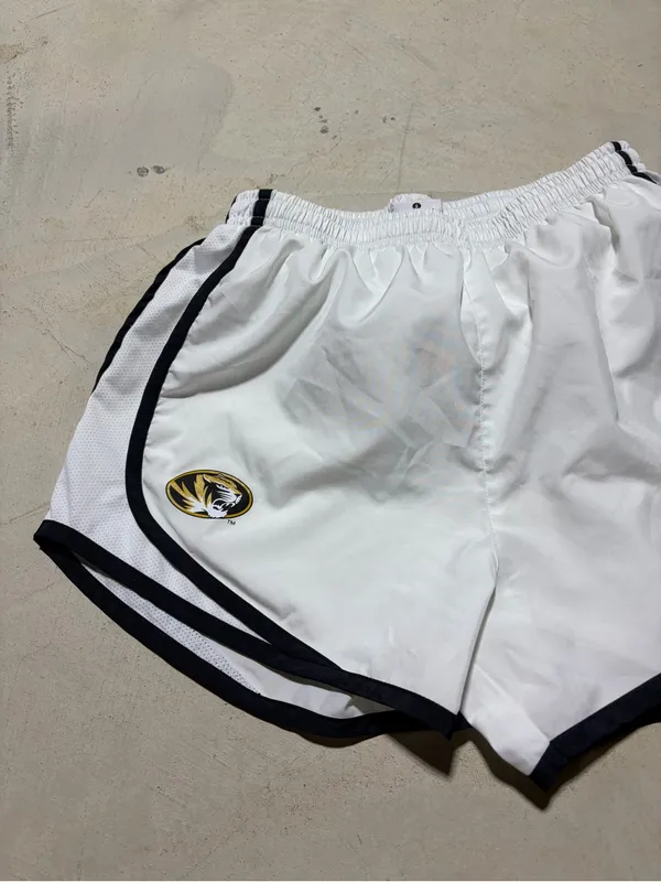 Nike Women’s White Athletic Shorts with Black Trim Missouri mizzou - Image 2