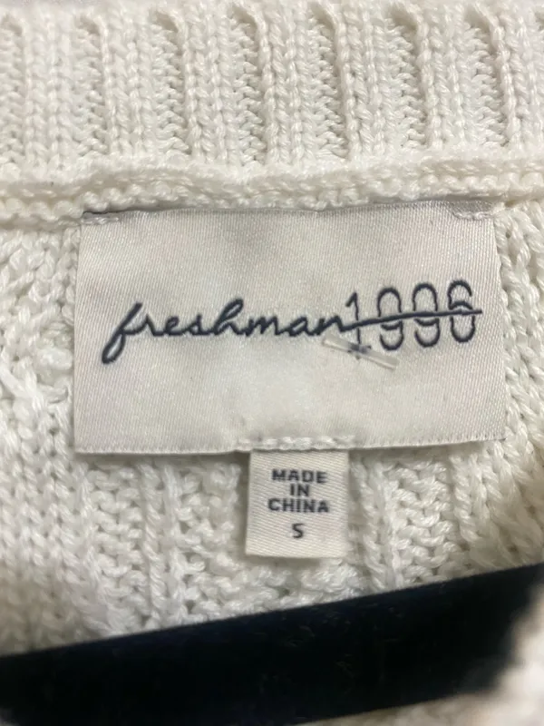 Freshman 1996 Knit Top White - Image 2