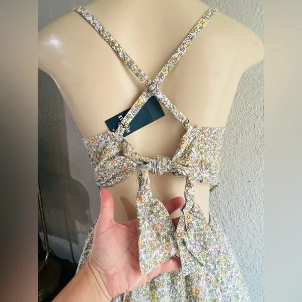 Hollister women’s bohemian sexy maxi floral print dress size Med NWT - Image 12