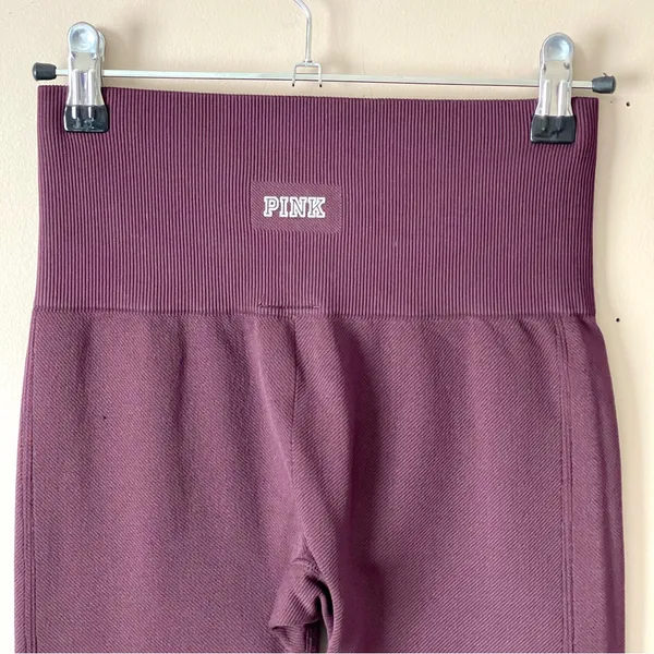 PINK VS | Burgundy High Waisted Leggings Sz S - Image 7