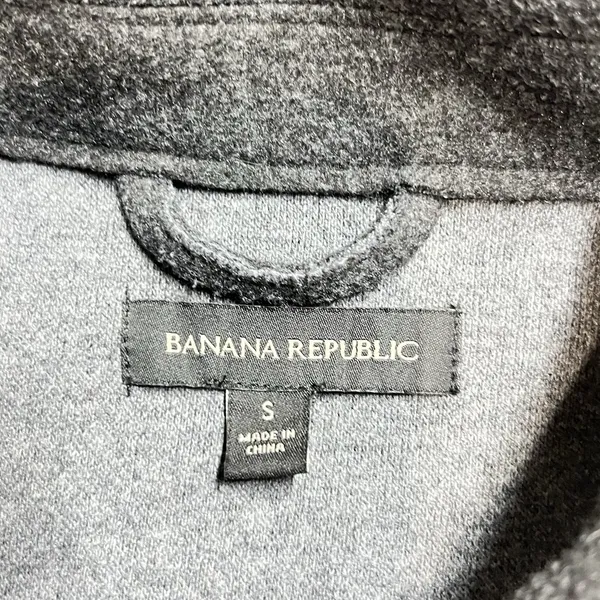 Banana Republic Ladies' Structured 4 Pocket Button Shacket Shirt Jacket Gray‎ S - Image 3