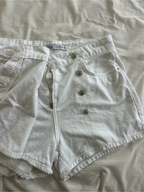 White High-Rise Button-Front Women’s Skort - Image 3