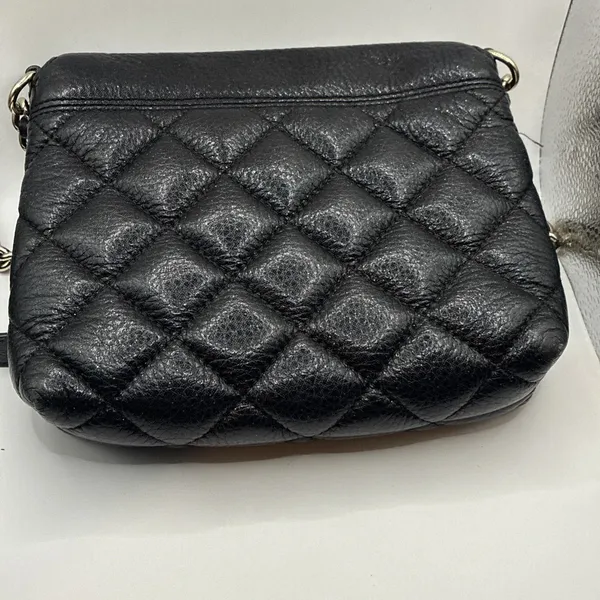 Kate Spade Women’s Black Quilted Leather Shoulder Bag Crossbody Chain Strap - Image 5