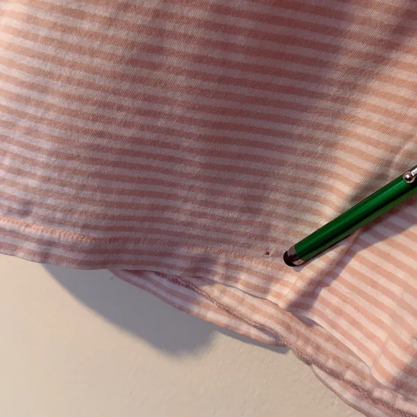 Polo Ralph Lauren Striped V-Neck T-Shirt‎ Women's Pink White Medium - Image 7