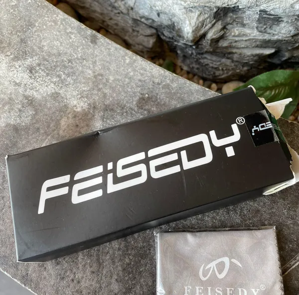 Feisedy Retro Square Tortoiseshell Print Sunglasses - Image 5