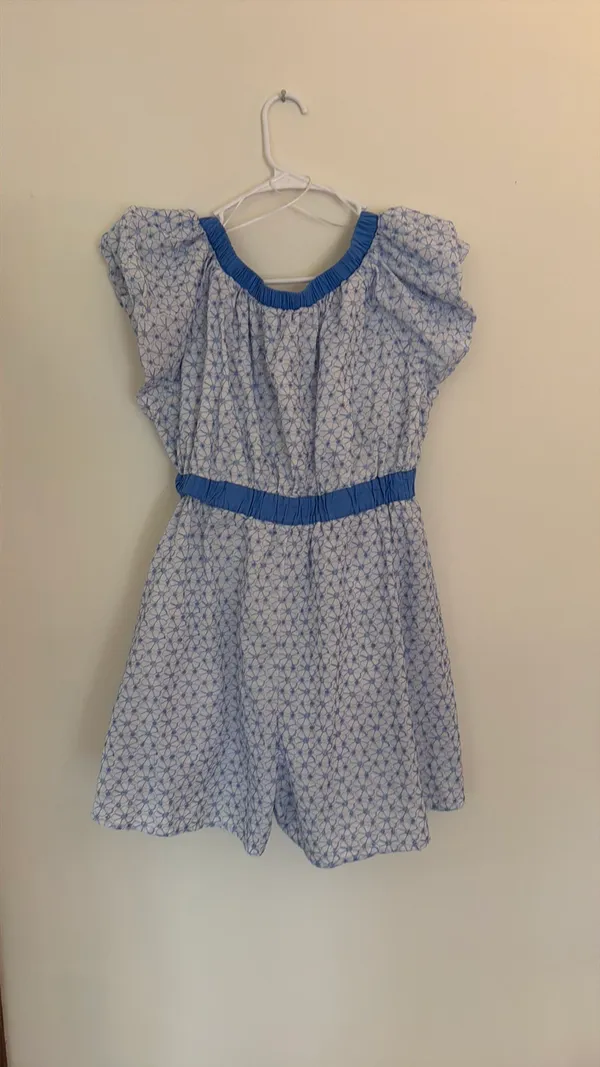 blue and white boutique romper - Image 2