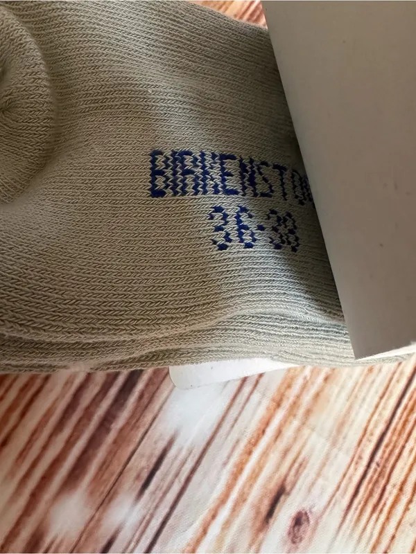 Birkenstock Light Gray Unisex Cotton Crew Stripe Socks Size Women’s 5-7 - Image 9
