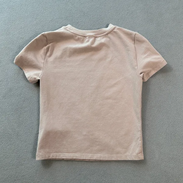 Forever 21 T Shirt XS Womens Basic Crew Neck Short Sleeve Beige Classic Neutral - Image 2