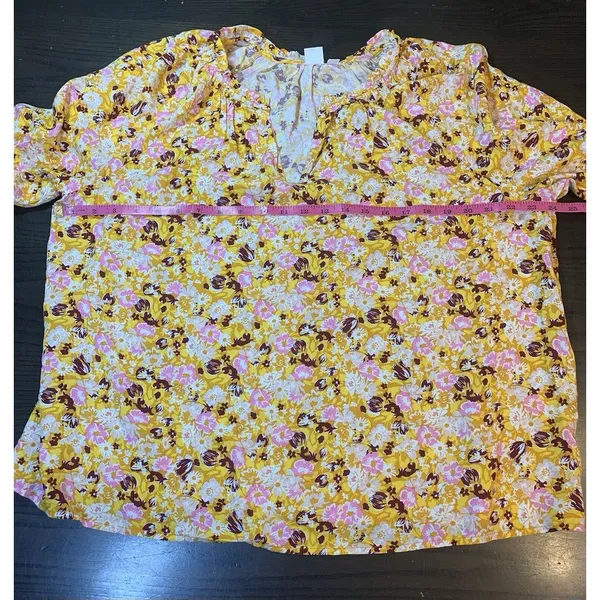 Gap Cottage Peasant Blouse Top Women XL‎ Floral Ruffle Boho Bloomcore Flowy - Image 8