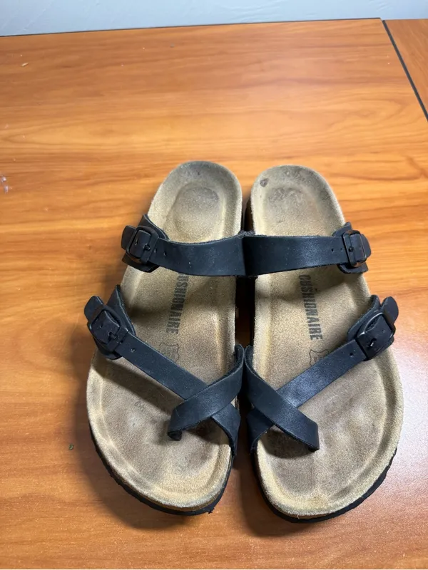 Cushionare Luna Womens Strappy Slip on Sandal Adjustable W8 - Image 2