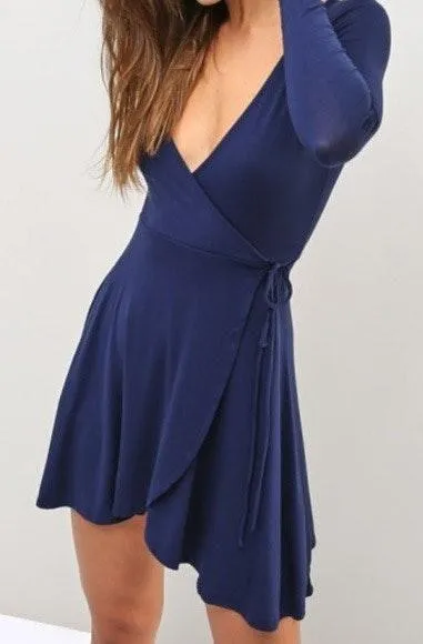 Forever 21 NWOT Blue Wrap Dress - Image 4