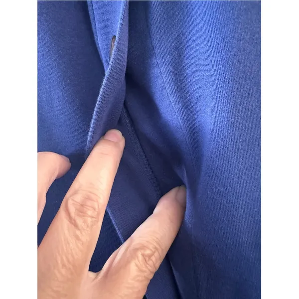 Appleseed's Blue Button Detail Wide Leg Dress Pants Women Sz S - Image 8