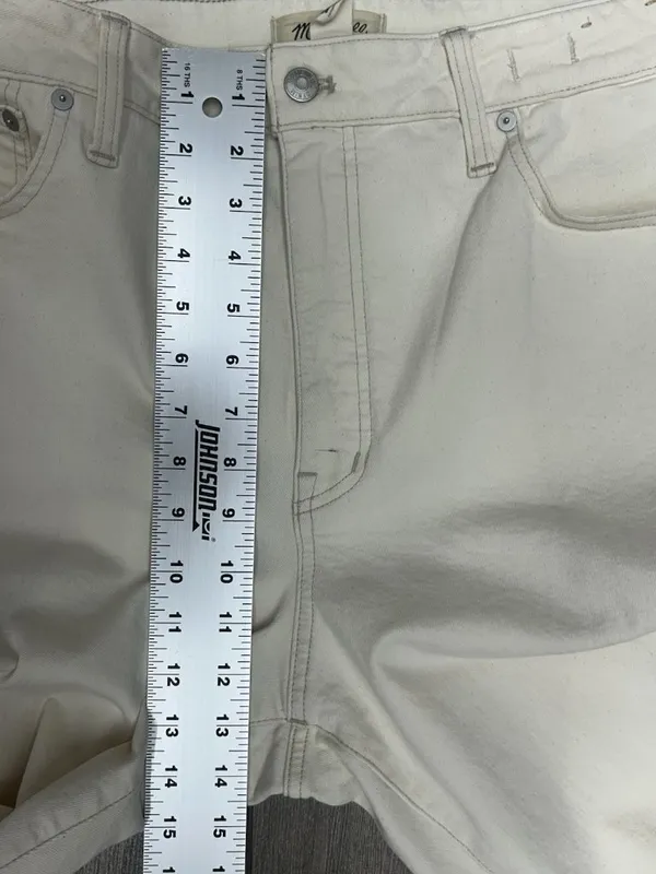 Madewell Curvy 90s Straight Jeans Size 33 Off White Ivory Sz 33 (actual 35x30) - Image 8