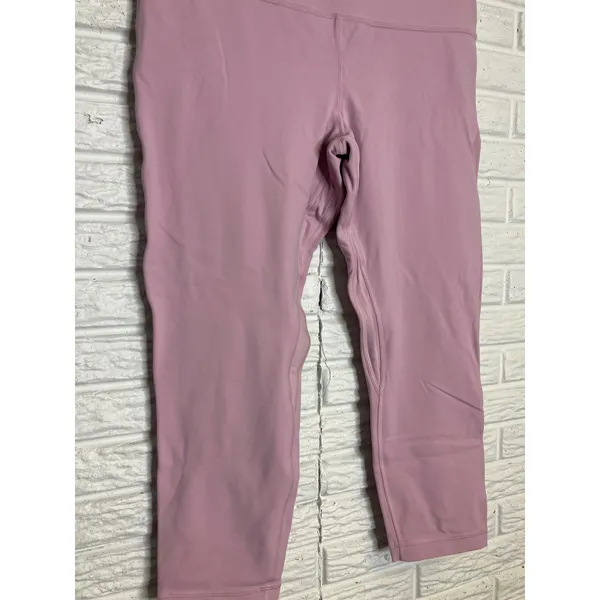 Lululemon double layer align cropped leggings pink purple women's size 14‎ - Image 2