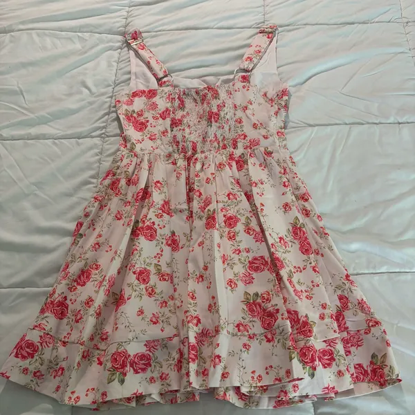 Floral Corset Mini Dress Square Neck - Image 2