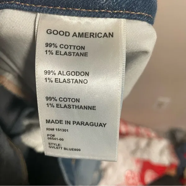 Good American Good Vintage High Rise Distressed Straight Leg Jeans- Size 0 (25) - Image 8