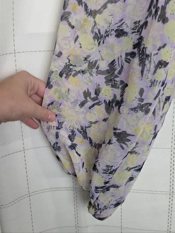 Free People Mabel Printed Blouse in Lilac Combo - Image 3