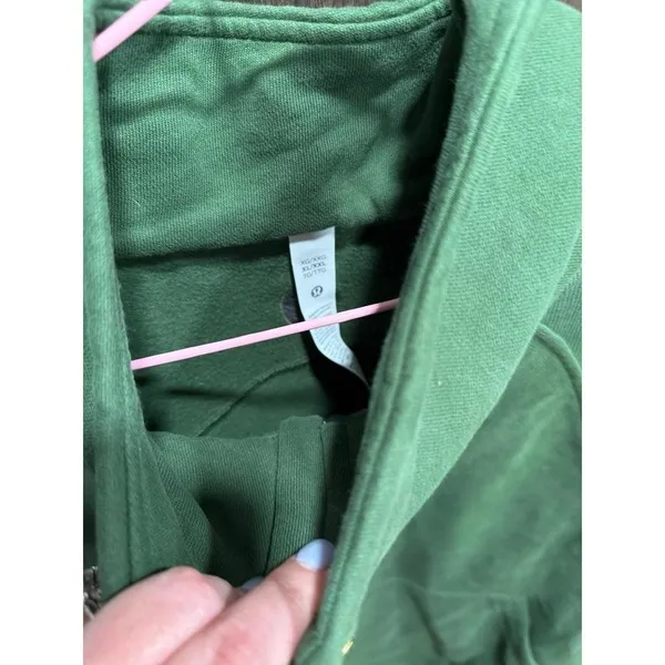 lululemon athletica Scuba Oversized Funnel-Neck Half Zip hoodie in green long xl - Image 2