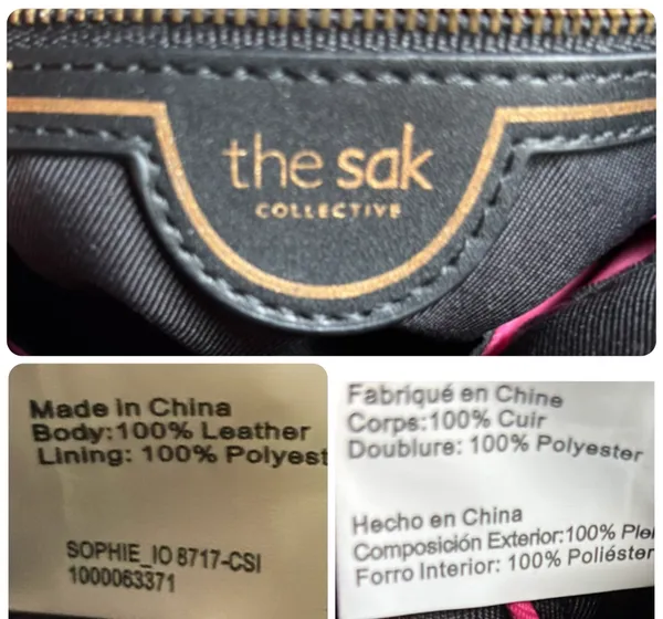 The Sak black leather embossed crossbody tote - Image 17