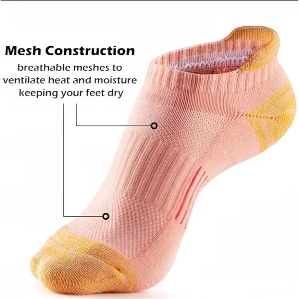 Quality Unisex Athletic Tab Socks 5 Pairs Low Cut Colorful Casual One Size NEW - Image 4