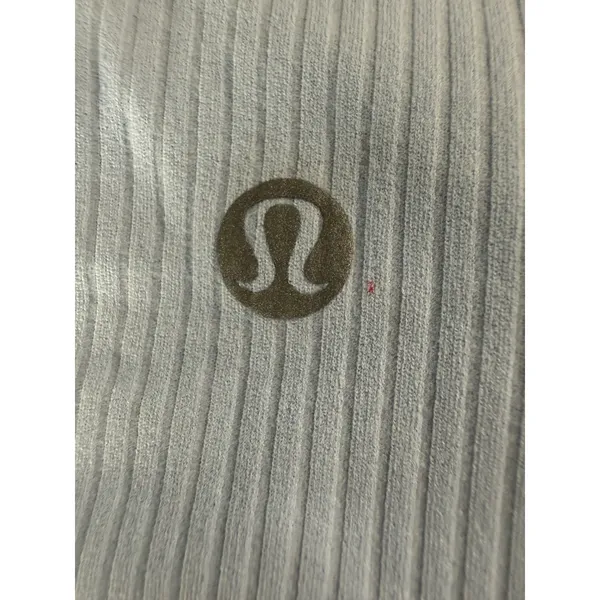 Lululemon Ebb to Street Tank Top Light‎ Blue Ribbed Cropped Camisole Size 2 flaw - Image 5