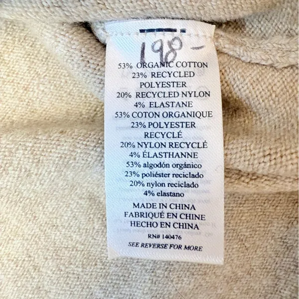 Faherty Jackson Hudson Sweater Midi Dress Oatmeal Heather Size Large NWT - Image 10