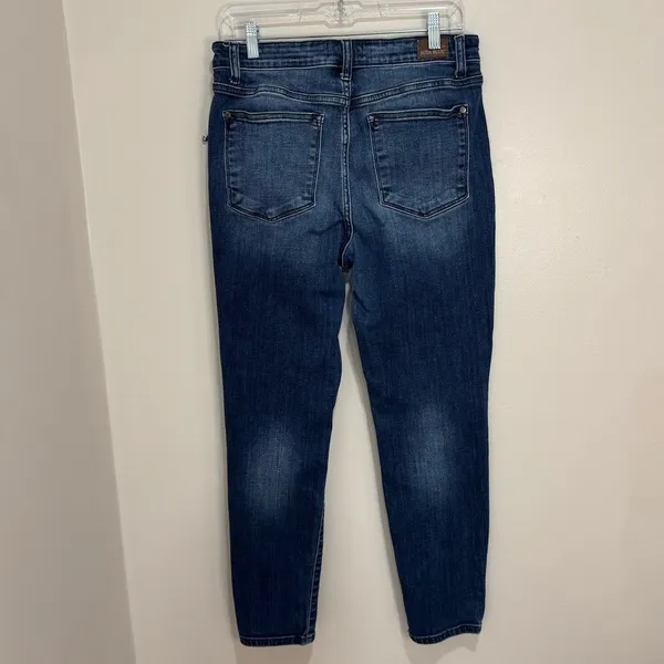 Judy Blue‎ Slim Fit Dark Wash Tapered Leg Jeans 11/30 - Image 3