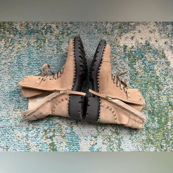 NWOT Sam Edelman Jennifer suede stud moto booties, size 6M - Image 8