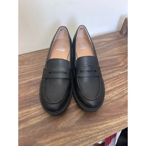 DV Dolce Vita Randee Black Platform Lug Sole Penny‎ Loafers Size 10 Chunky Wedge - Image 3