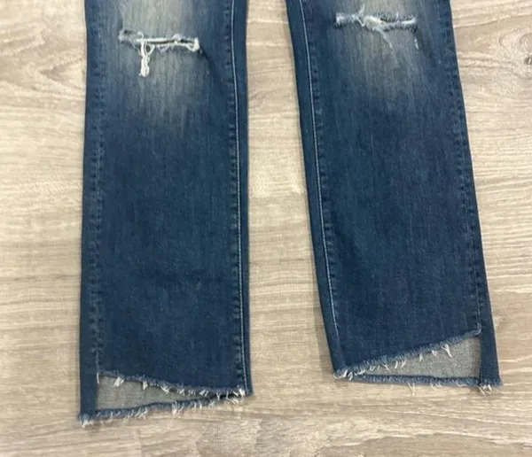 MOTHER Rascal Ankle Straight Leg Fray Field of Dreams Jeans Size 25 - Image 5