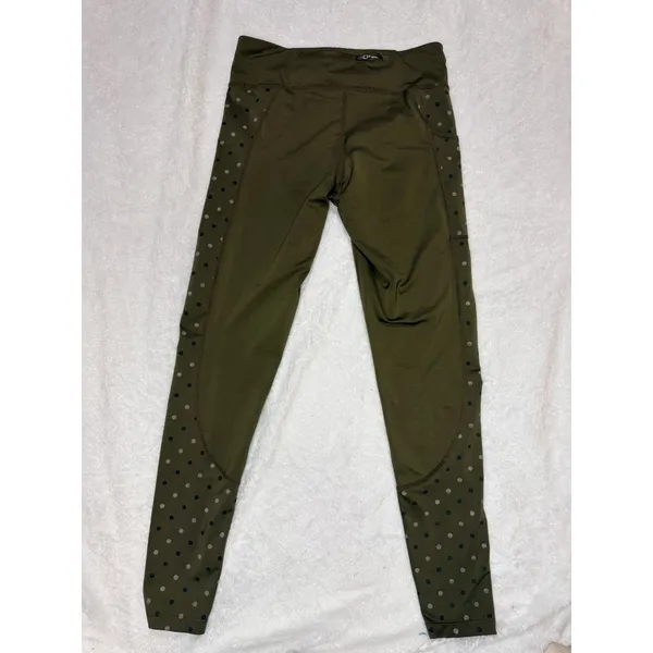 Nike Dri Fit Running Tights Womens Large Olive Green High Rise Reflective size S - Image 3