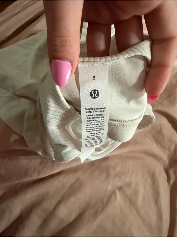Lululemon Ribbed Button-Front Align Tank in Cream - Image 3