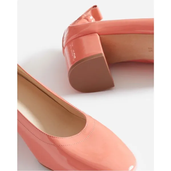 Everlane‎ The Day Heel Peach Coral Patent Leather Womens Size 6 - Image 4