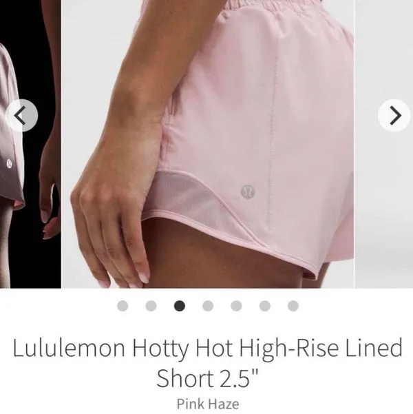 Lululemon Hotty Hot High-Rise Shorts 2.5” Pink Haze Size 4 - Image 7