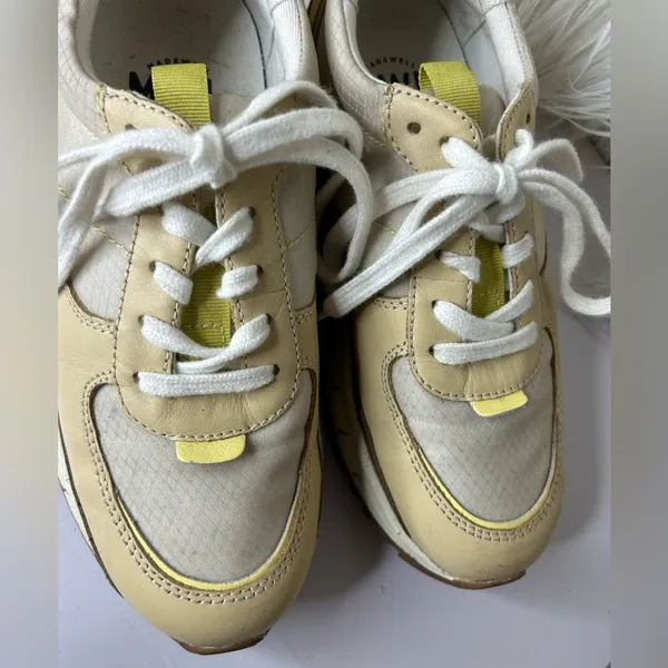 Madewell MWL Sneaker Shoes Women Beige Leather Lace Up Casual Athletic size 5.5. - Image 5