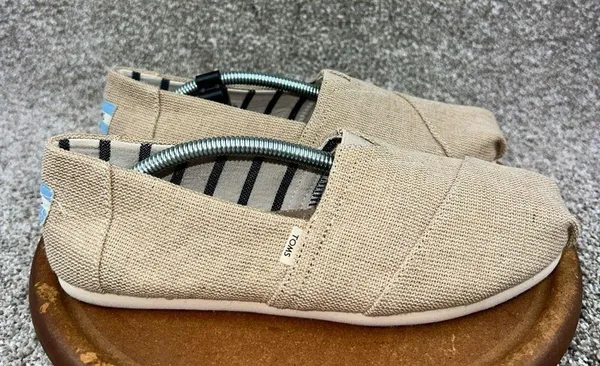 Toms Women's Natural Heritage Canvas 10015260 Cupsole Slip On Flats Size 7.5 - Image 4