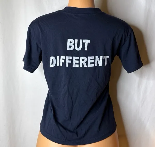 Navy blue graphic print t shirt - Image 2