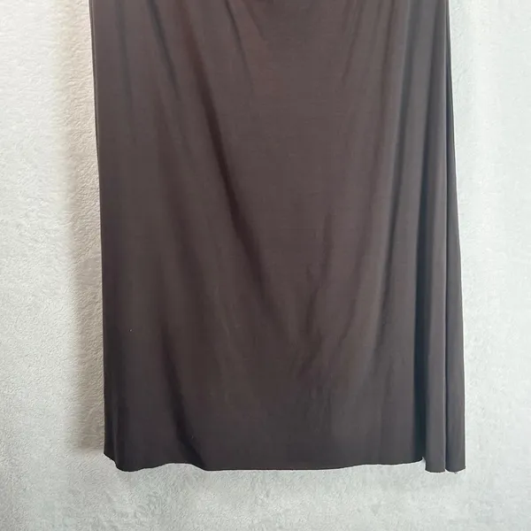 Fresh Produce Dreamtime Drape Dress Brown Cowl Neck Sleeveless Midi XL NEW - Image 6