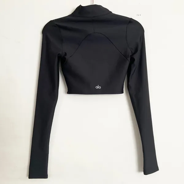 Alo Yoga Airlift Winter Warm Mesh Ski Time Long Sleeve Black XS - Image 5