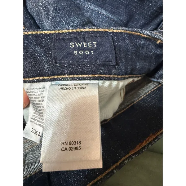 Lucky Brand Sweet Boot Jeans Size 2/26 Dark Wash Bootcut - Image 5