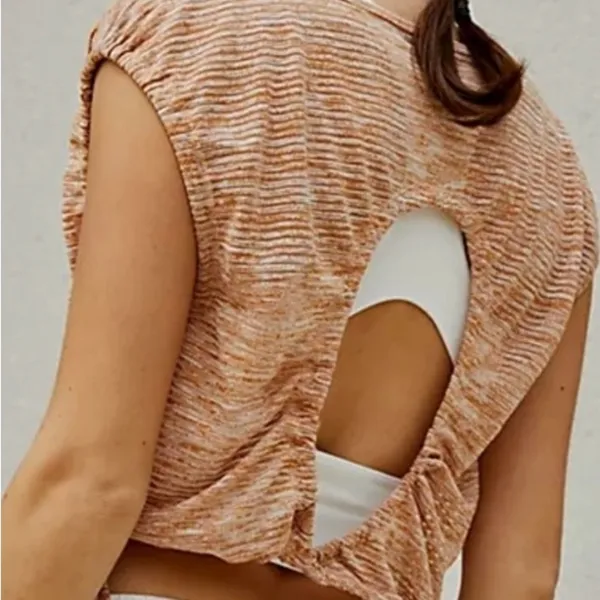 Free People Tried & True Striped Tee. Size Large - Image 4