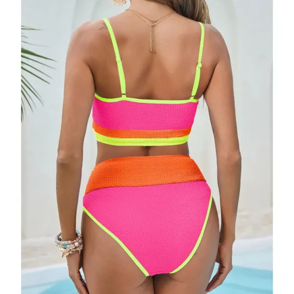 NWT Colorblock Neon Crop‎ Bikini Set - Image 5