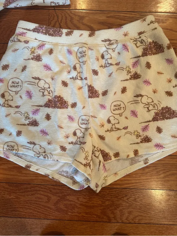 American Eagle x Peanuts Snoopy Fall Autumn Plush Lounge PJ Set Size XS SOLD OUT - Image 5